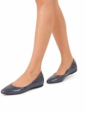 Steve Madden Gray Patent Leather Slip On Ballet Flats Women’s Size 8.5